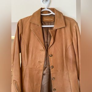 Vintage Leather Trench Size S
